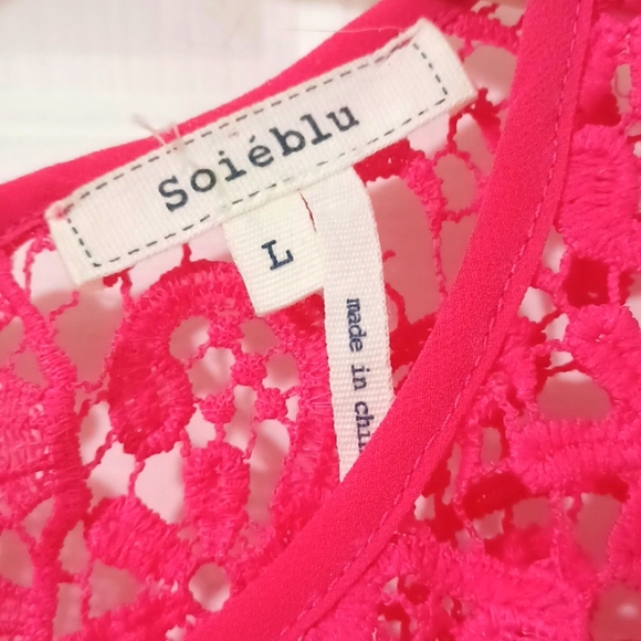 Soieblu Lace Hot Pink Romper - Picture 2 of 7